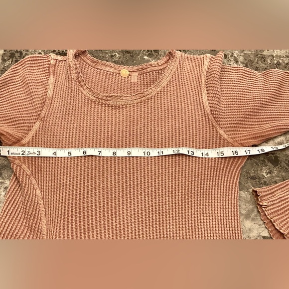 Free People FP One Dusty Rose Natasha Thermal Lounging Dress Relaxed Fit WM Med - Picture 13 of 15